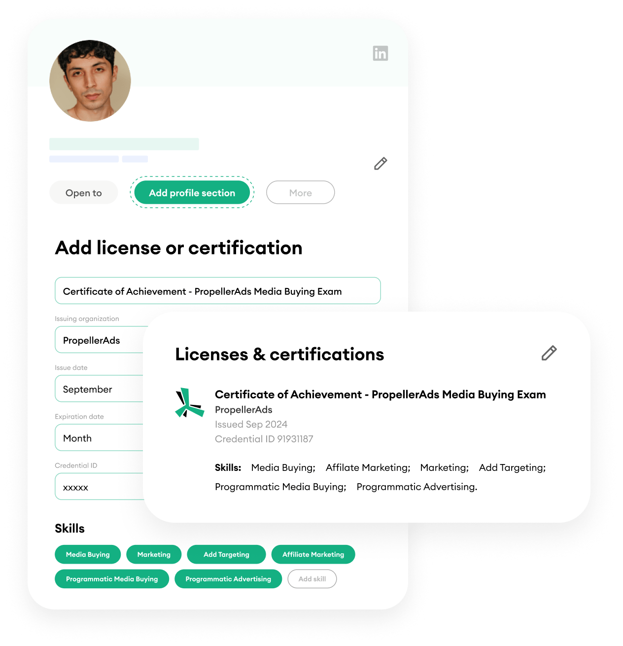 Add your certification to your LinkedIn profile to boost your professional visibility and grow your network of professional contacts!