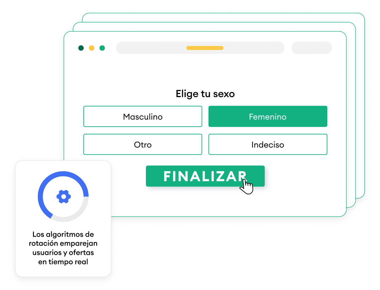 Cuando terminan, comparamos el perfil del público con la oferta del anunciante